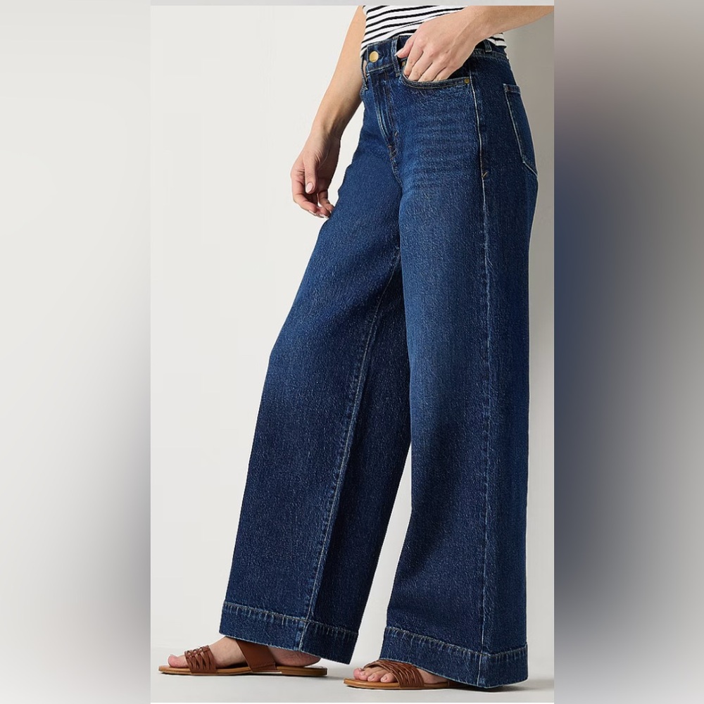 a.n.a 
High-rise
Baggy wide leg
EUC
Size 10 (runs large)
Dark Lunar